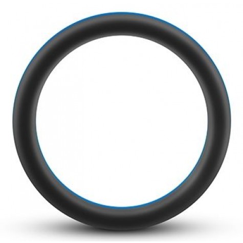 Черно-синее эрекционное кольцо Silicone Go Pro Cock Ring